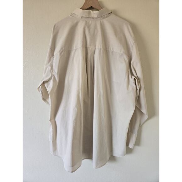 High Noon Mens 2X Western Button Shirt Horse Cowboy Rodeo Beige Long Sleeve - Picture 6 of 6